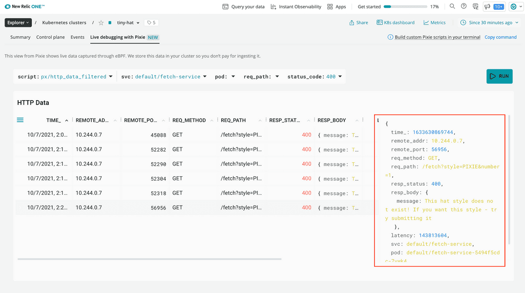 400 response details